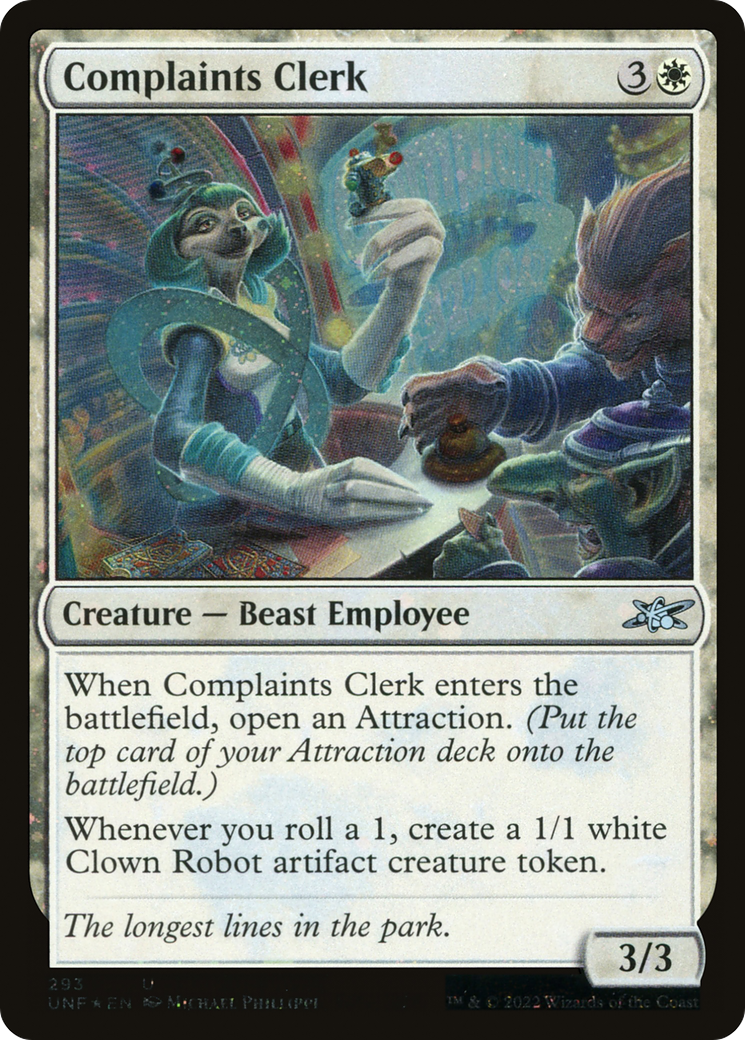 Complaints Clerk (Galaxy Foil) [Unfinity]