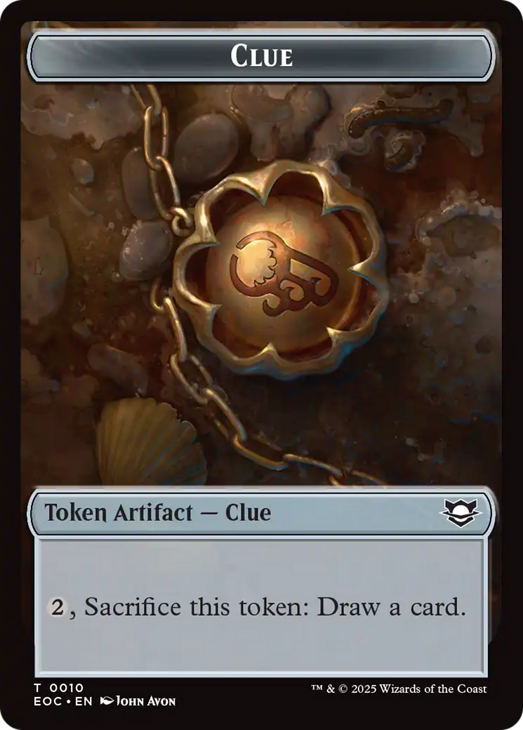 Copy // Clue Double-Sided Token [Edge of Eternities Tokens]