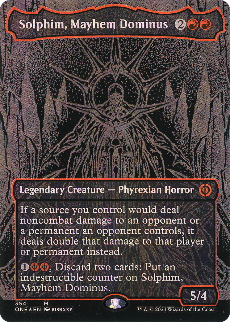 Solphim, Mayhem Dominus (Oil Slick Raised Foil) [Phyrexia: All Will Be One]