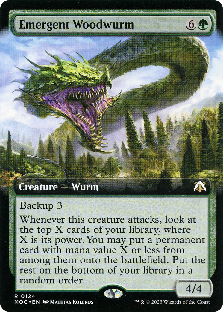 Emergent Woodwurm (Extended Art) [March of the Machine Commander]