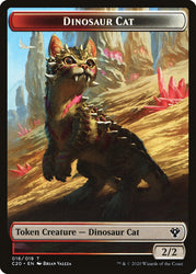 Bird // Dinosaur Cat Double-Sided Token [Commander 2020 Tokens]