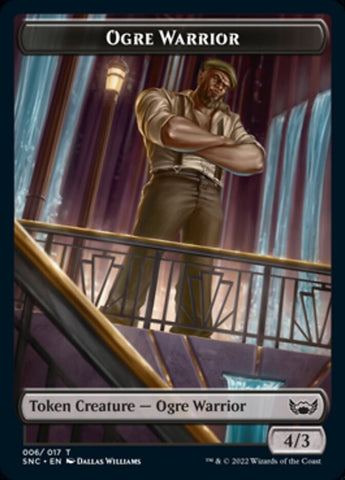 Ogre Warrior // Rhino Warrior Double-Sided Token [Streets of New Capenna Tokens]