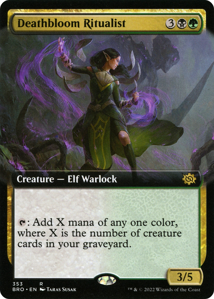 Deathbloom Ritualist (Extended Art) [The Brothers' War]