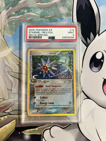 PSA Graded 9 Starmie, 2005 Pokémon Card Game, EX REV. FOIL Delta Species