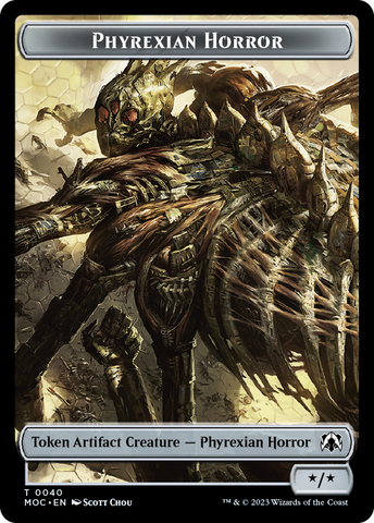Phyrexian Golem // Phyrexian Horror Double-Sided Token [March of the Machine Commander Tokens]