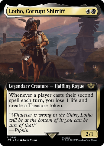 Lotho, Corrupt Shirriff (Extended Art) (Surge Foil) [The Lord of the Rings: Tales of Middle-Earth]