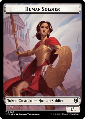 Pirate // Human Soldier Double-Sided Token [Wilds of Eldraine Commander Tokens]