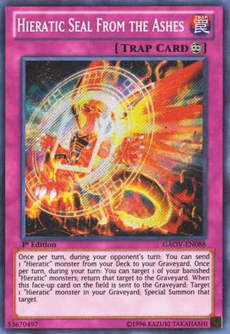 Hieratic Seal From the Ashes [GAOV-EN088] Secret Rare