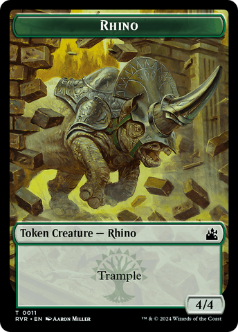 Goblin (0008) // Rhino Double-Sided Token [Ravnica Remastered Tokens]