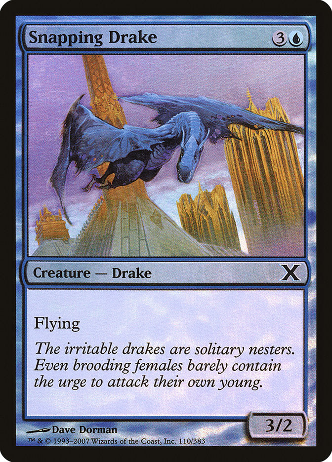 Snapping Drake (Premium Foil) [Tenth Edition]