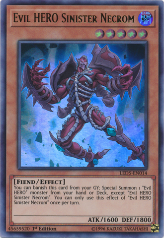Evil Hero Sinister Necrom [LED5-EN014] Ultra Rare