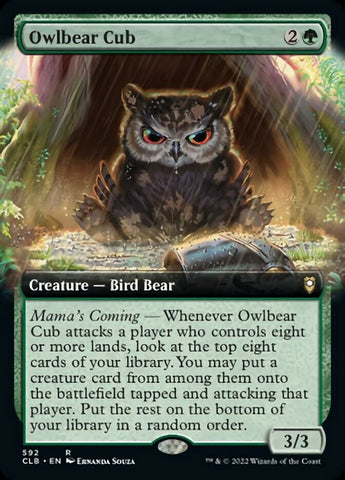 Owlbear Cub (Extended Art) [Commander Legends: Battle for Baldur's Gate]
