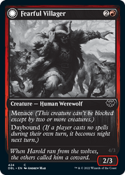 Fearful Villager // Fearsome Werewolf [Innistrad: Double Feature]