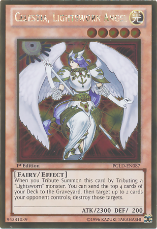 Celestia, Lightsworn Angel [PGLD-EN087] Gold Rare