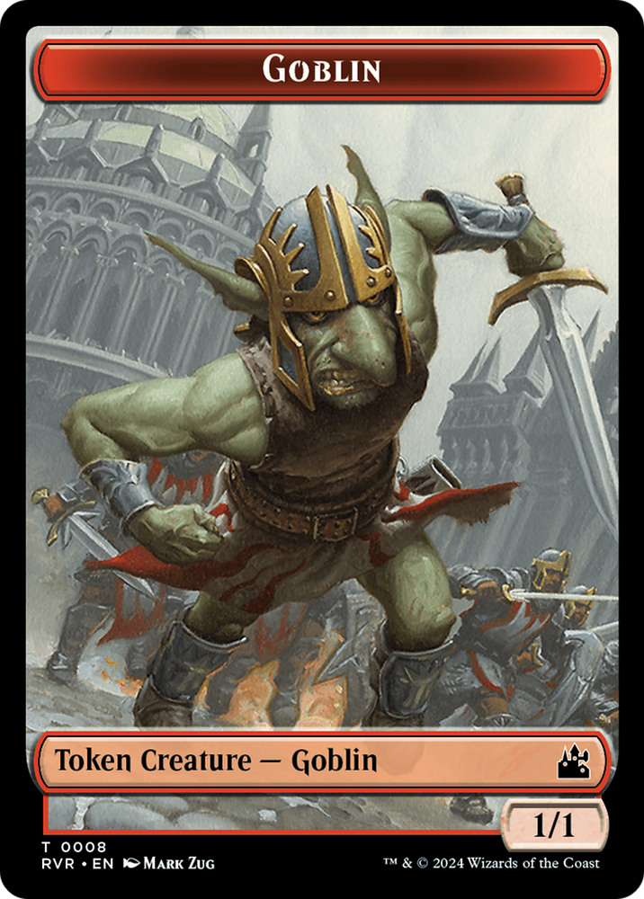 Goblin (0008) // Centaur Double-Sided Token [Ravnica Remastered Tokens]