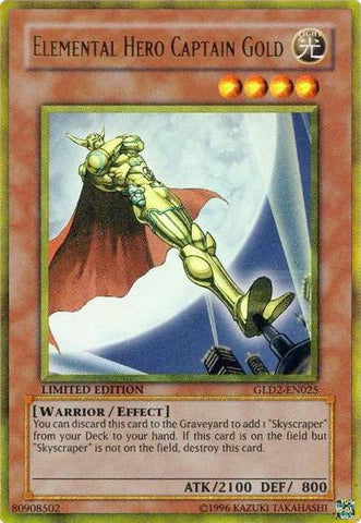 Elemental Hero Captain Gold [GLD2-EN025] Ultra Rare