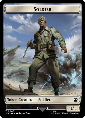 Soldier // Food (0025) Double-Sided Token [Doctor Who Tokens]